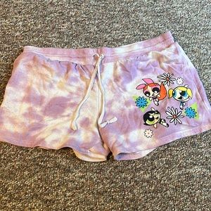 Y2K plus size pj bottoms purple cute soft girl